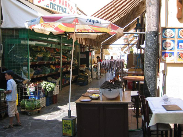 Fiskmarknad i Egina stad