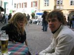 Anna och Simon i gamla stan i Innsbruck
